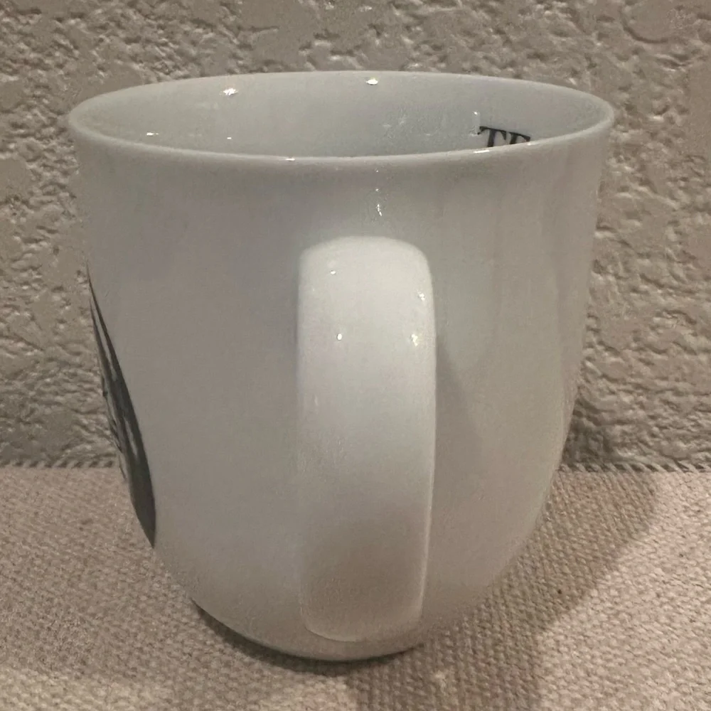Pottery Barn Tea Time White Black Mug